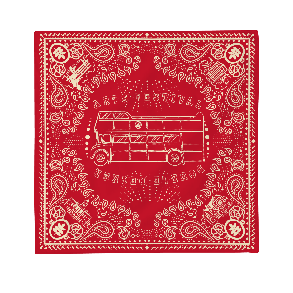 2025 Double Decker Bandanna - Shop B - Unlimited - men fleece