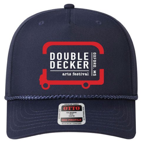 2026 Double Decker Arts Festival Navy Blue Rope Cap - Game Day Apparel -