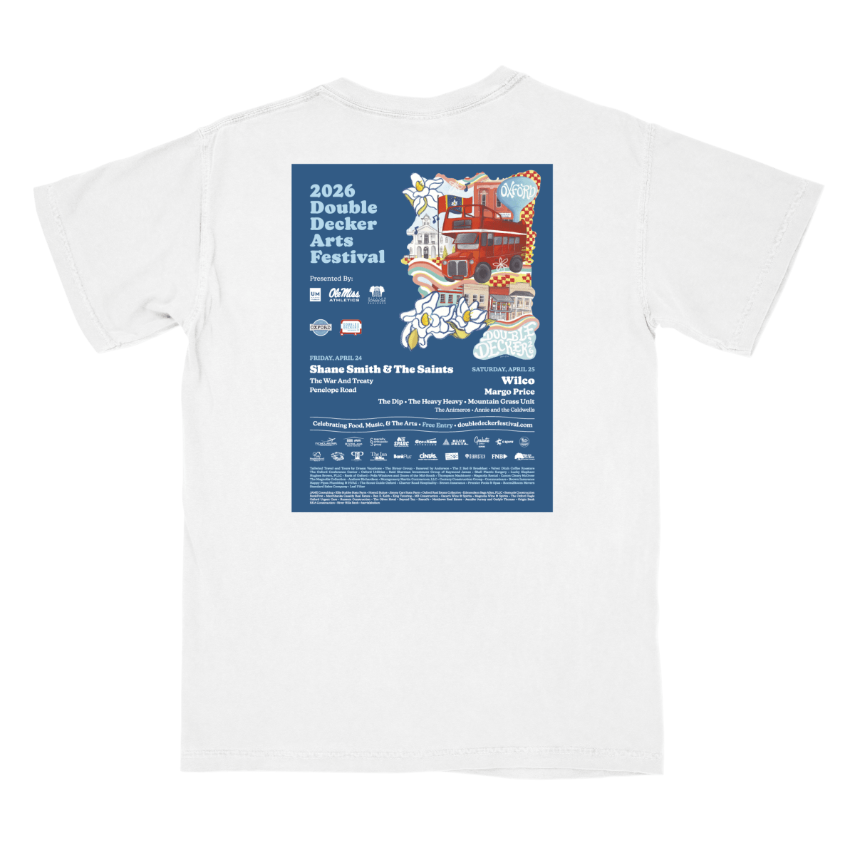 2026 Double Decker Arts Festival Poster T-Shirt - Game Day Apparel -