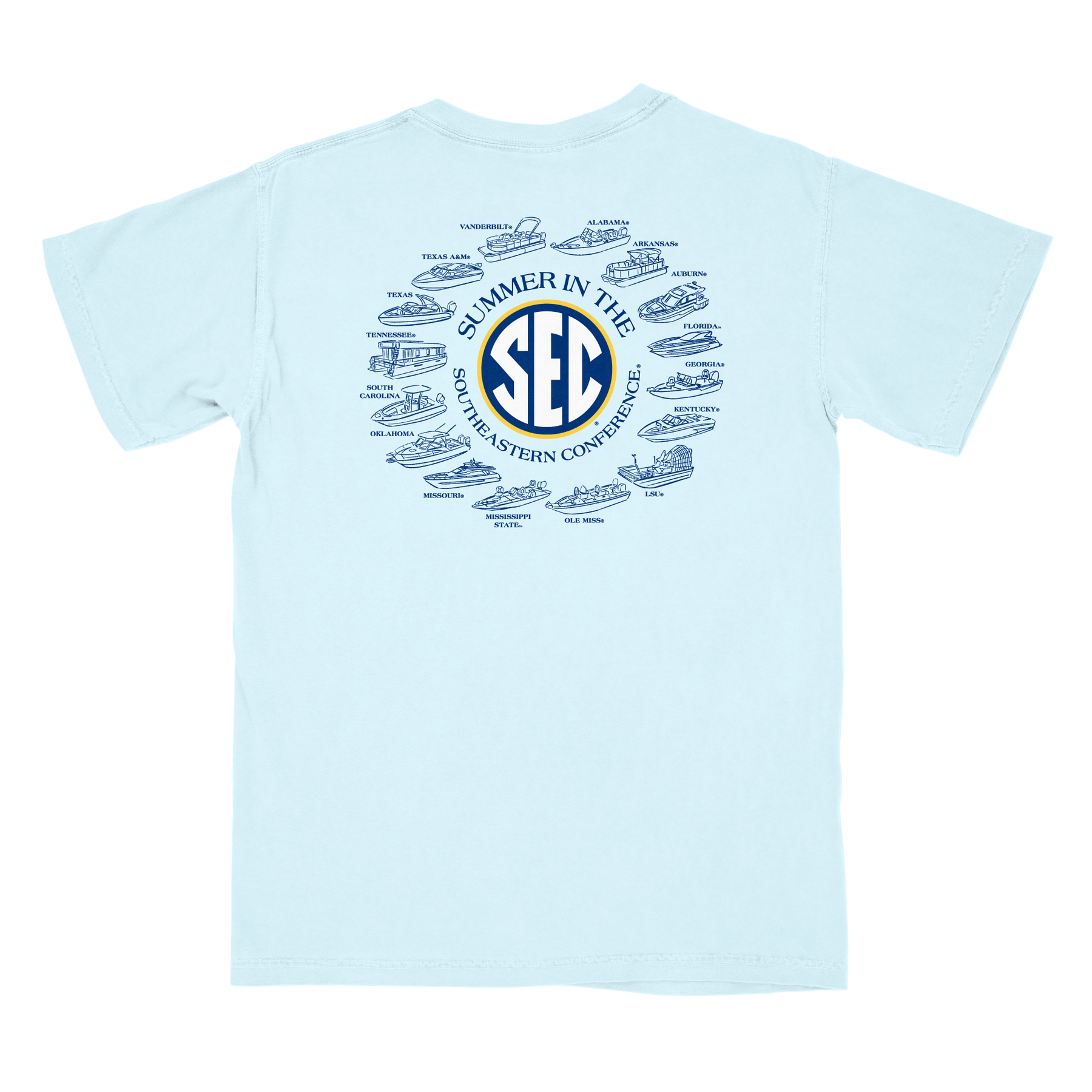 Mississippi State University SEC Summer Boats T-Shirt