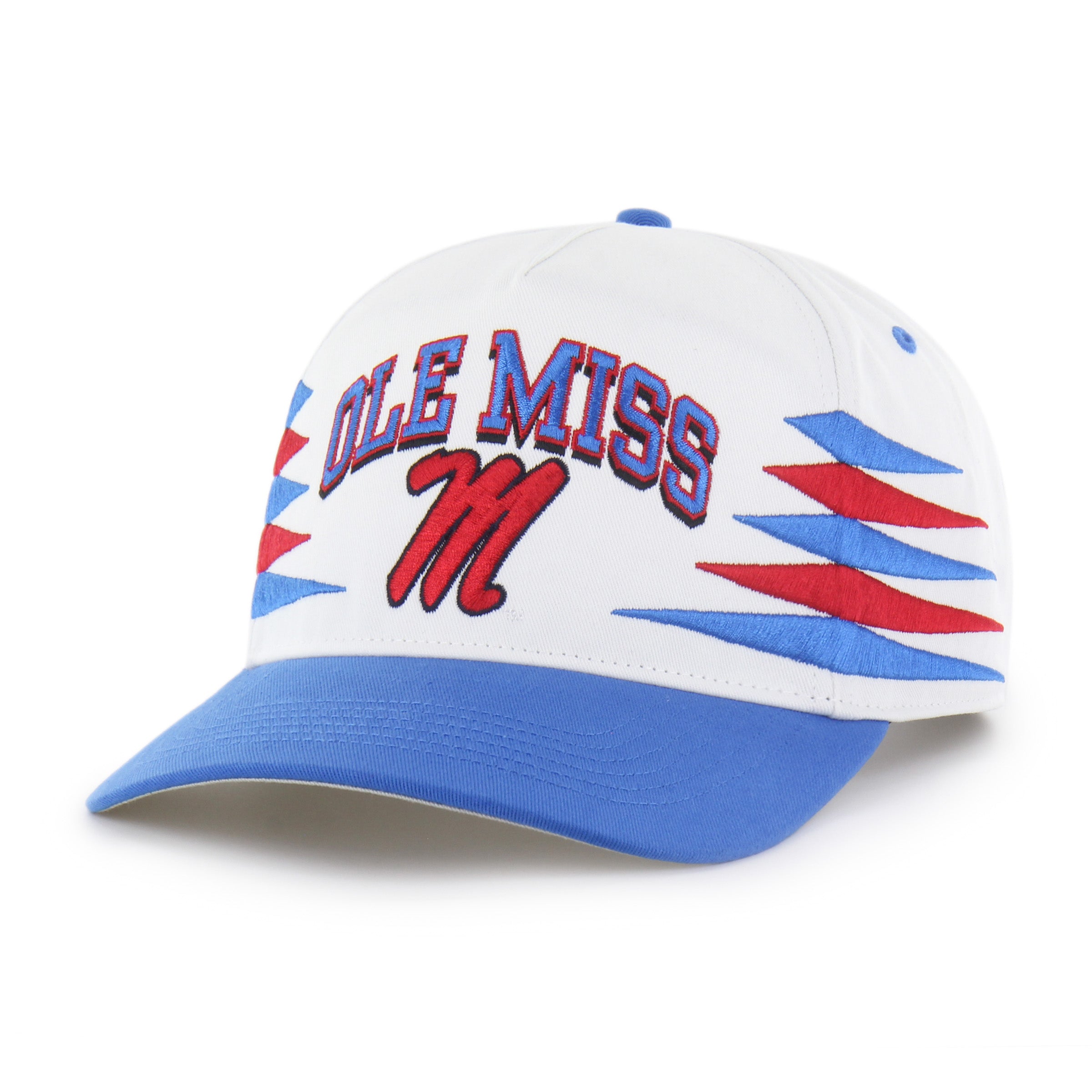 Ole Miss Rebels White Diamond Cut 47 Brand Hitch Hat