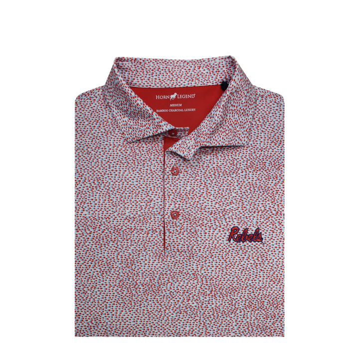Ole Miss Horn Legend Speckled Pattern Polo