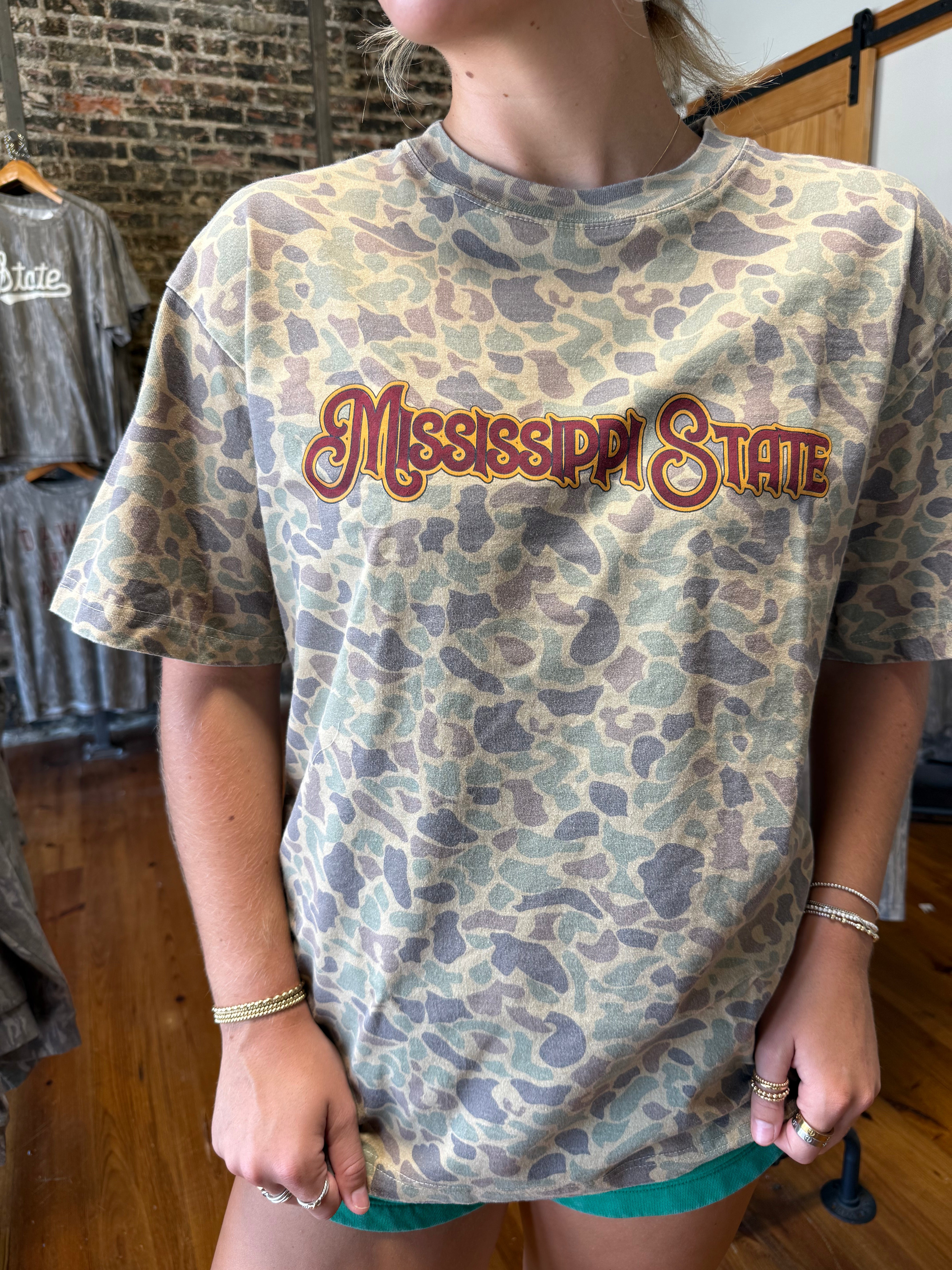 Mississippi State Cotton Collective Vintage Camo T-Shirt