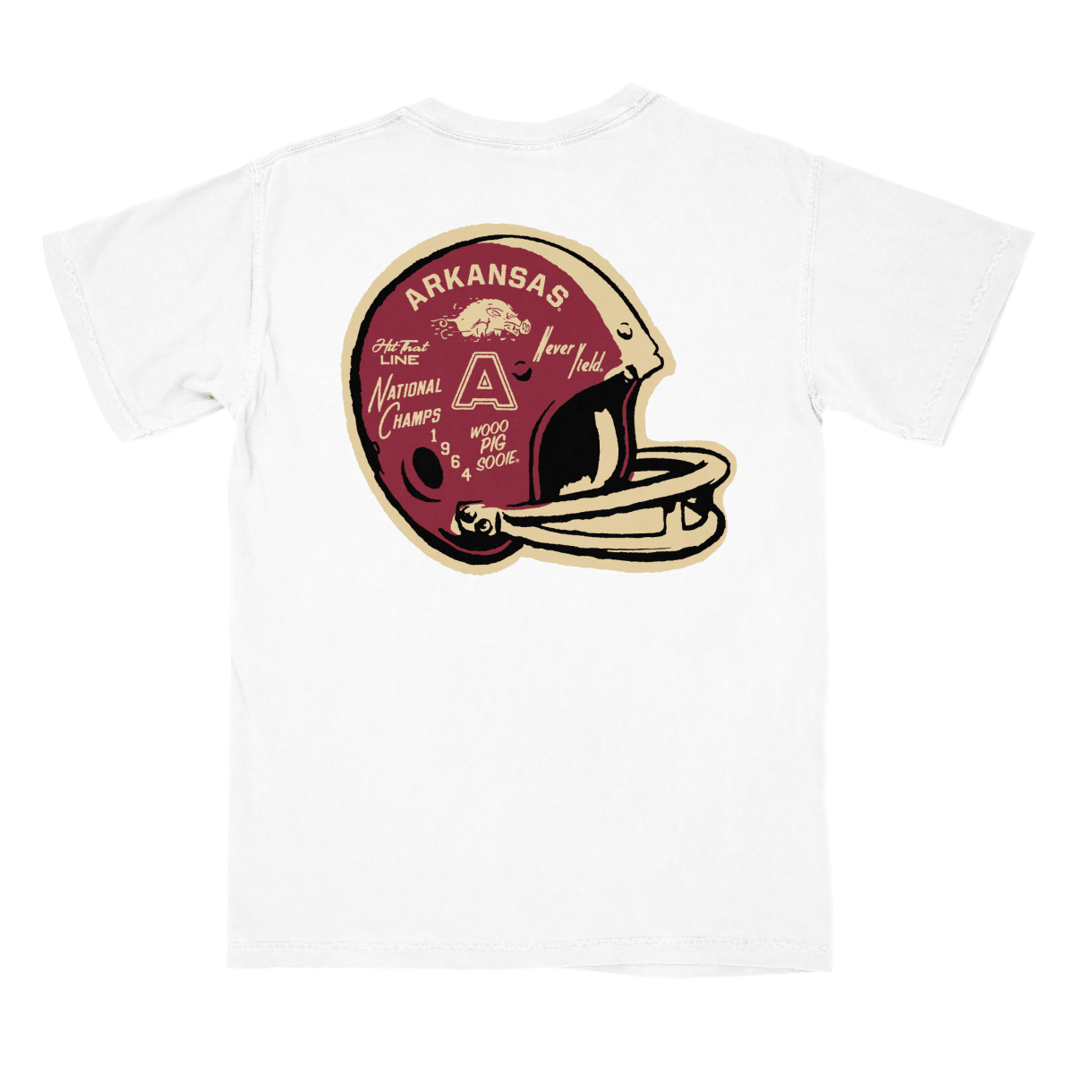 Arkansas College Vault Helmet Pocket T-Shirt - Game Day Apparel -