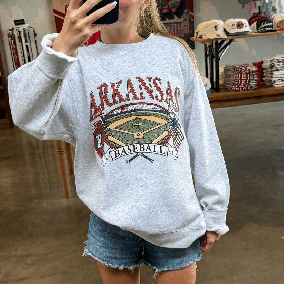Arkansas Home Field Fanbase Sweatshirt - Game Day Apparel - men fleece