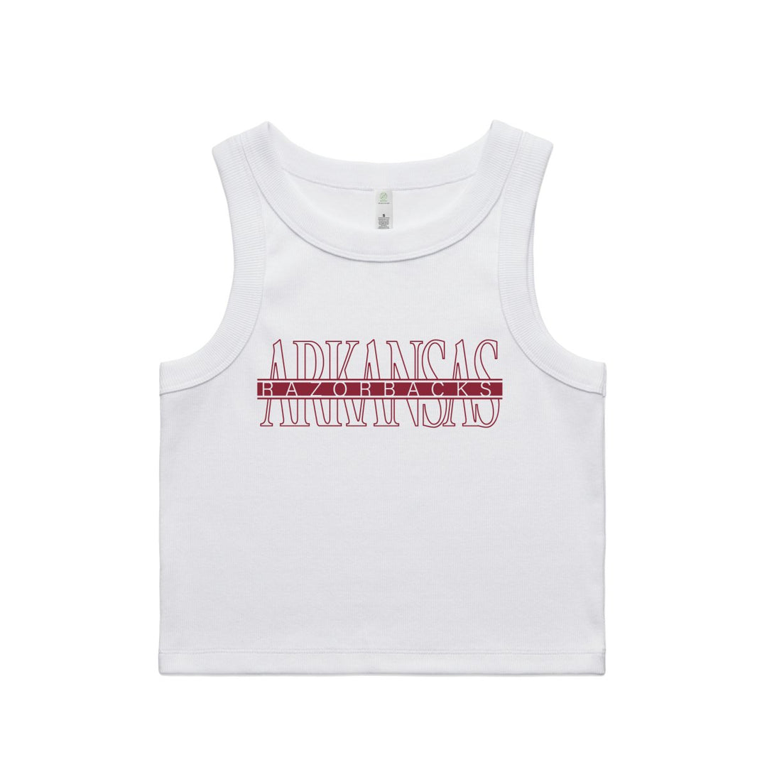 Arkansas Intersecting Collegiate Lines Tank - Shop B - Unlimited - women tank