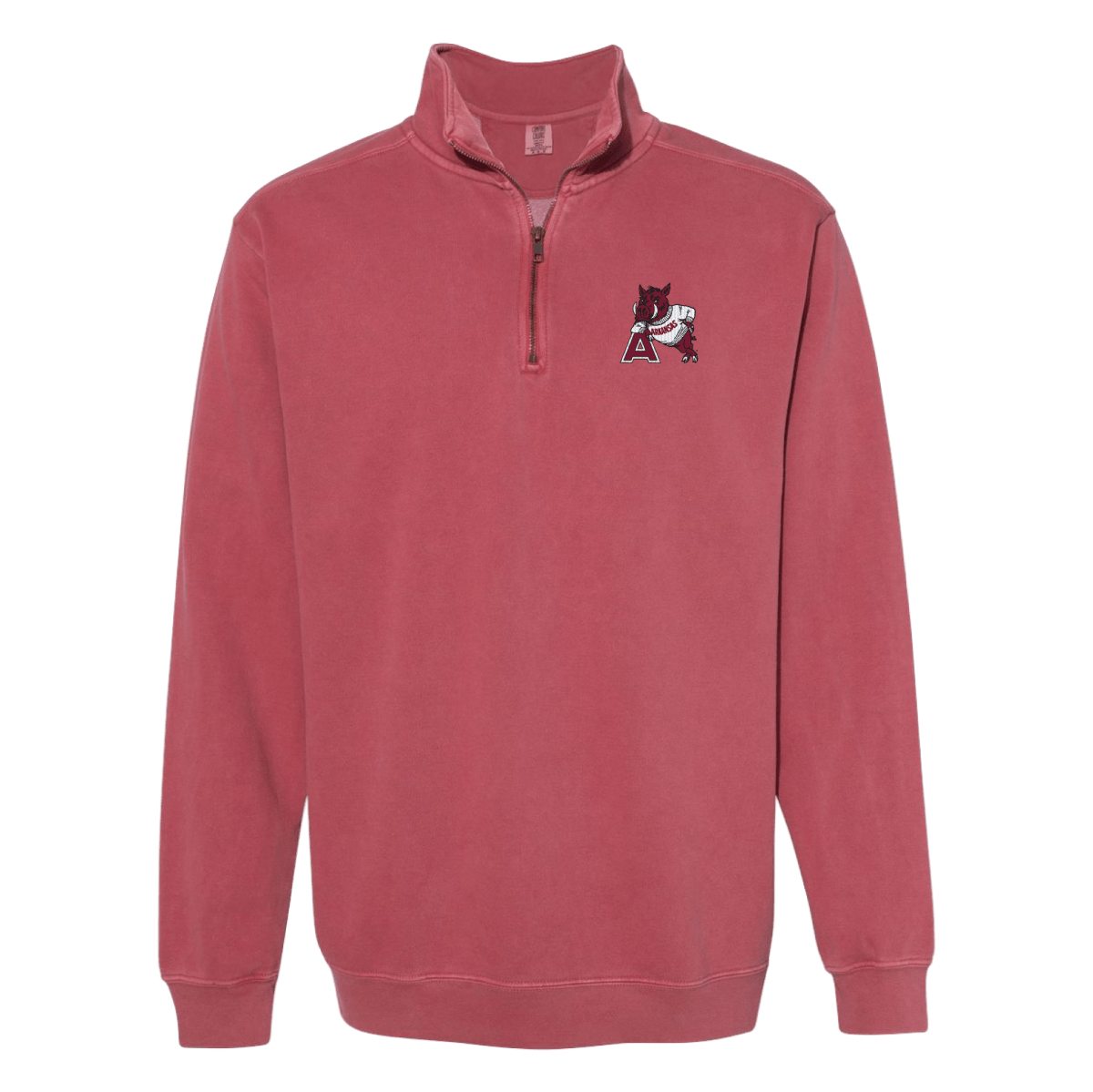 Arkansas Leaning Hog Quarter Zip - Game Day Apparel -