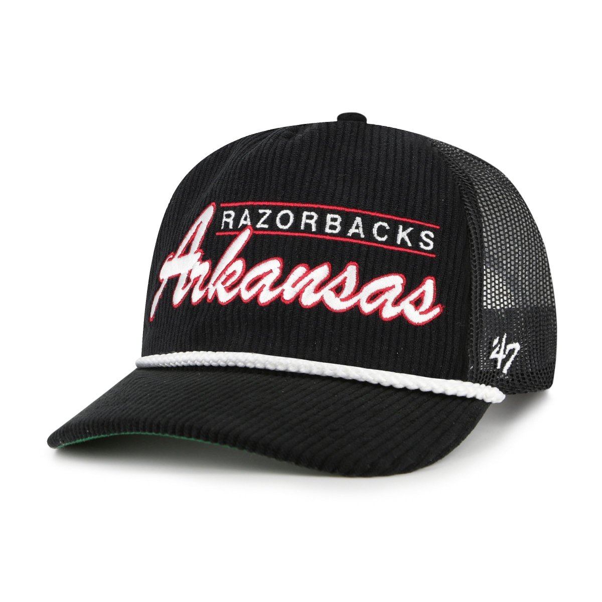 Arkansas Razorbacks Black Double Header Mesh 47 Brand Hitch RF Hat - Shop B - Unlimited - caps adjustable