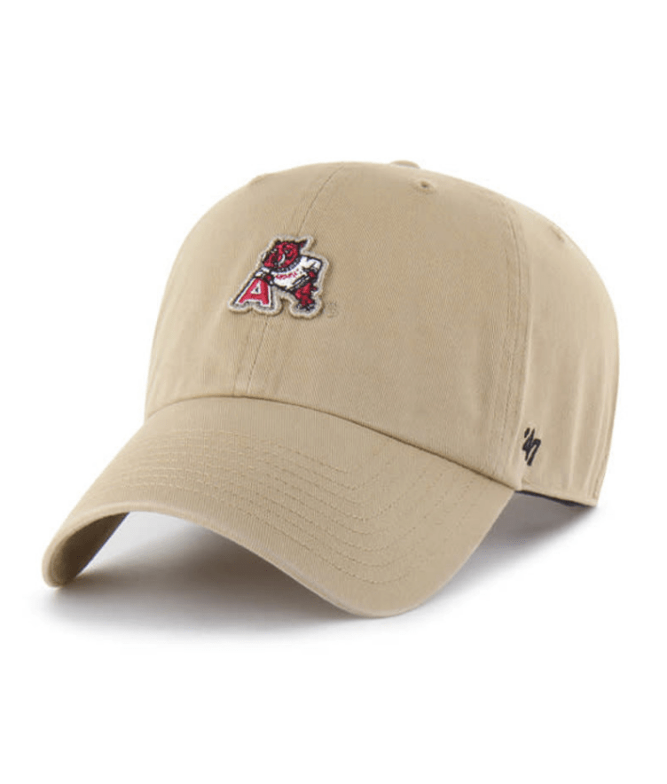 Arkansas Razorbacks Khaki Micro Patch 47 Clean Up Hat - Game Day Apparel -