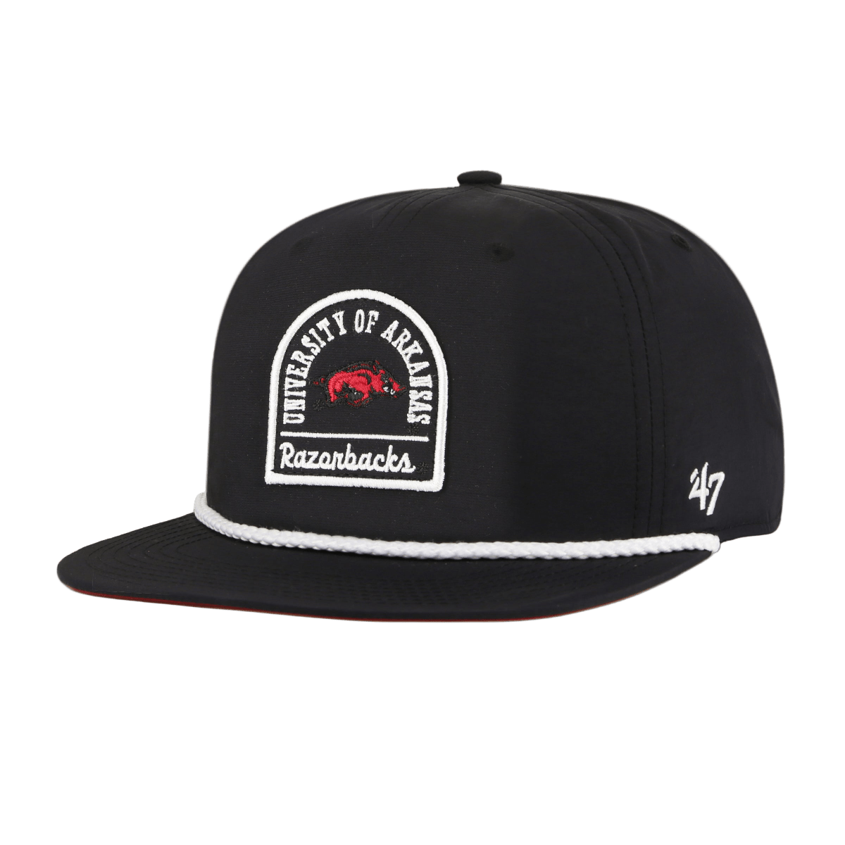 Arkansas Razorbacks Red Pier 47 Brand Captain RF Hat - Shop B - Unlimited - caps adjustable