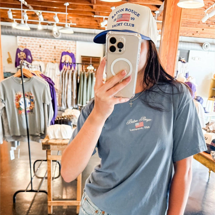 Baton Rouge Embroidered Flag Hat - Shop B - Unlimited - caps adjustable