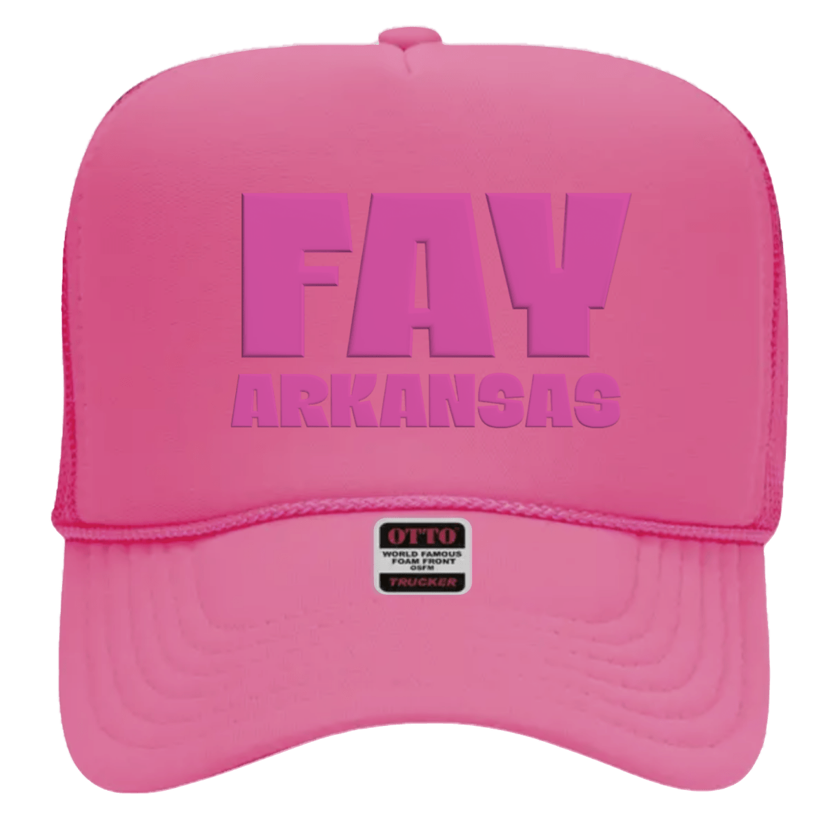 Fayetteville Monochrome Puff Ink Trucker Hat - Shop B - Unlimited - caps adjustable