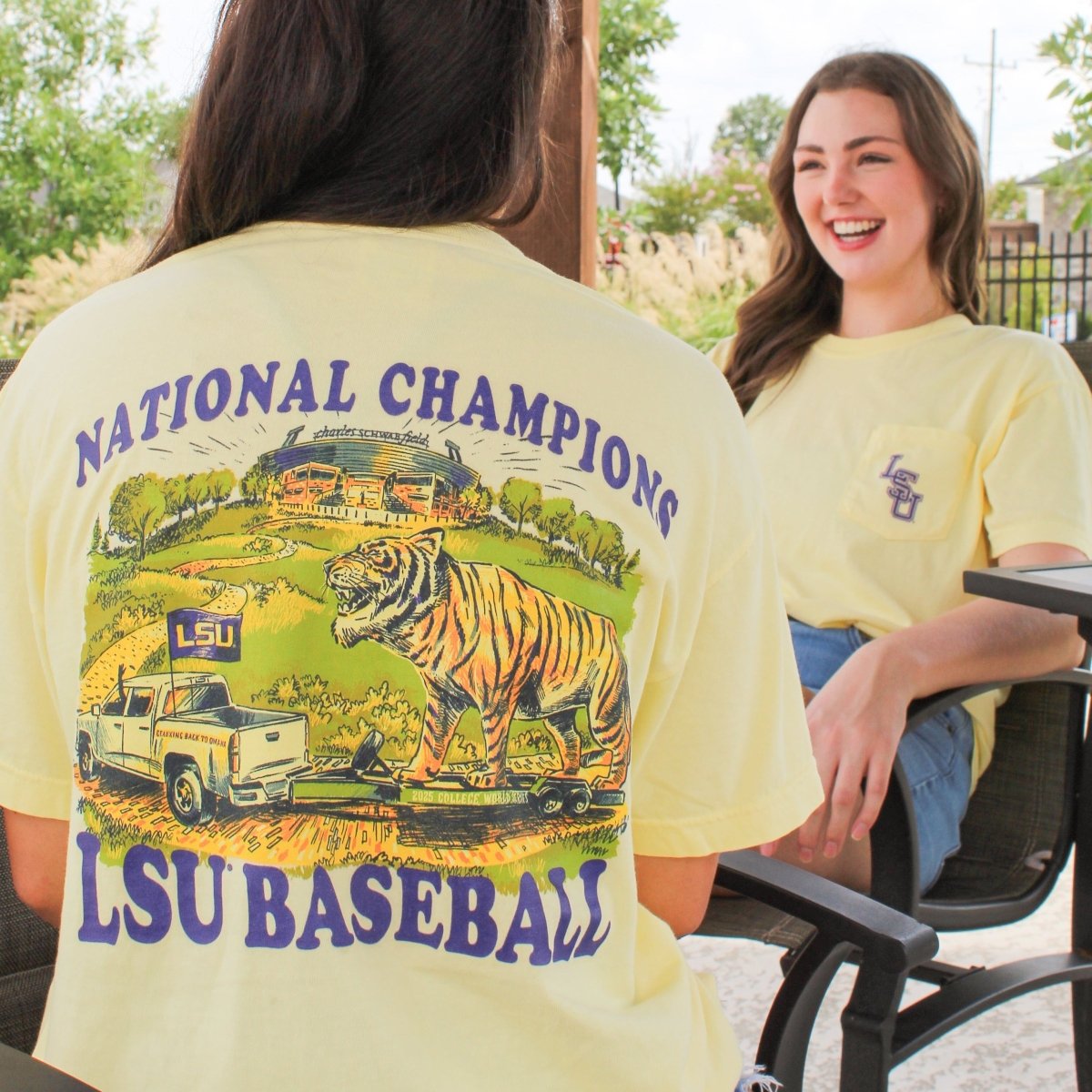 LSU Mike's Road Trip to Omaha 2025 T-Shirt - Shop B - Unlimited - men tee