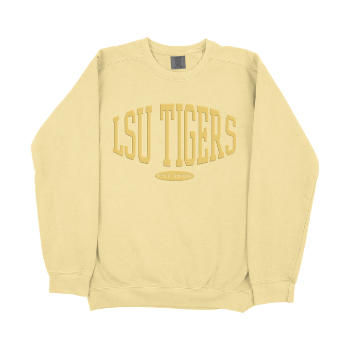 LSU Monochrome Collegiate Crewneck Sweatshirt - Shop B - Unlimited - men fleece
