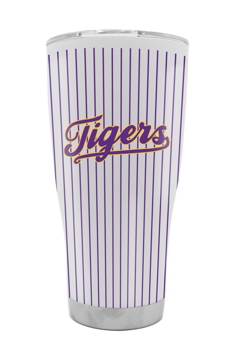 LSU Pinstripe Baseball 30oz Tumbler - Shop B - Unlimited - novelty drinkware