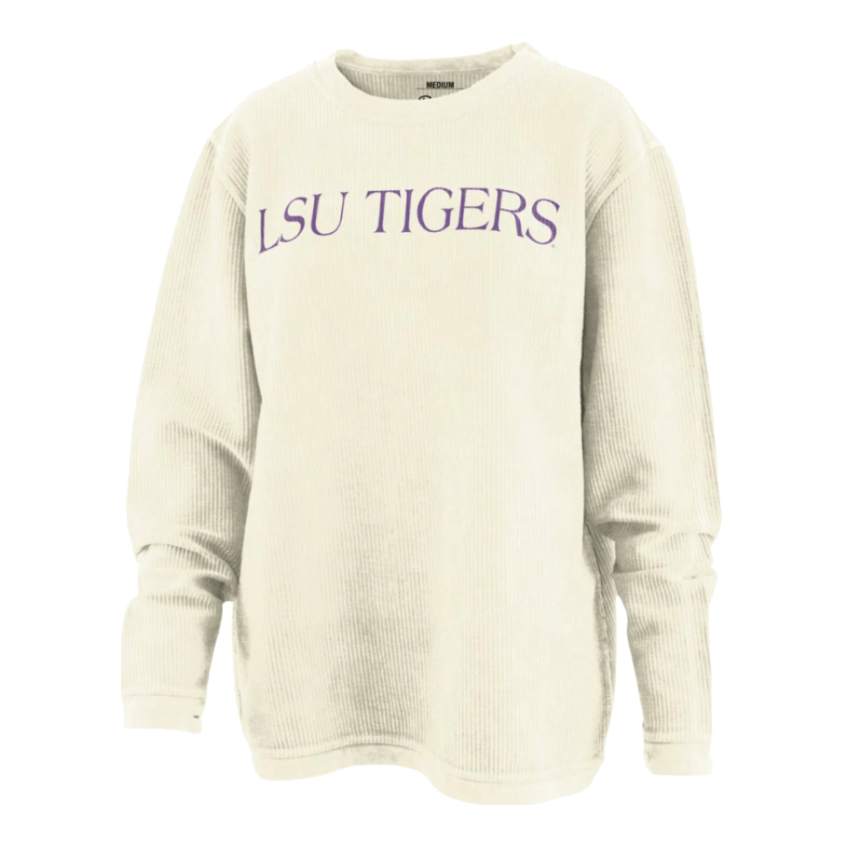 Louisiana State University LSU Pressbox Bar Print Comfy Corded Sweatshirt Shop.B Unlimited Shop B Unlimited