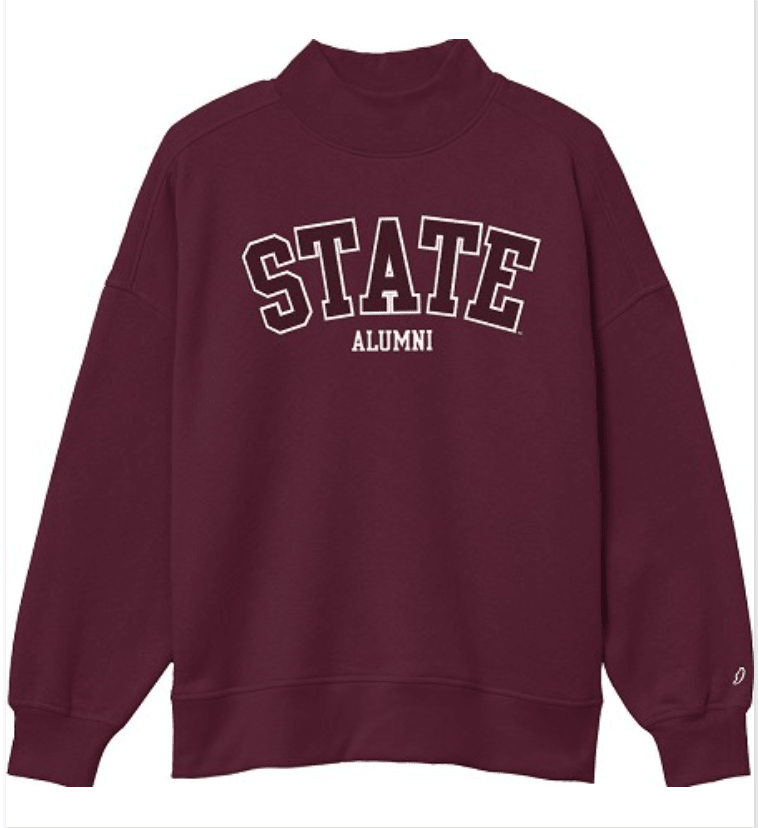 Mississippi State Alumni Mockneck Sweatshirt - Game Day Apparel -