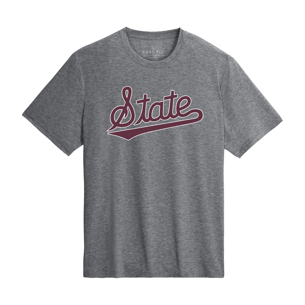 Mississippi State Men's Free Fly State Script Lightweight Short Sleeve - Shop B - Unlimited - men tee