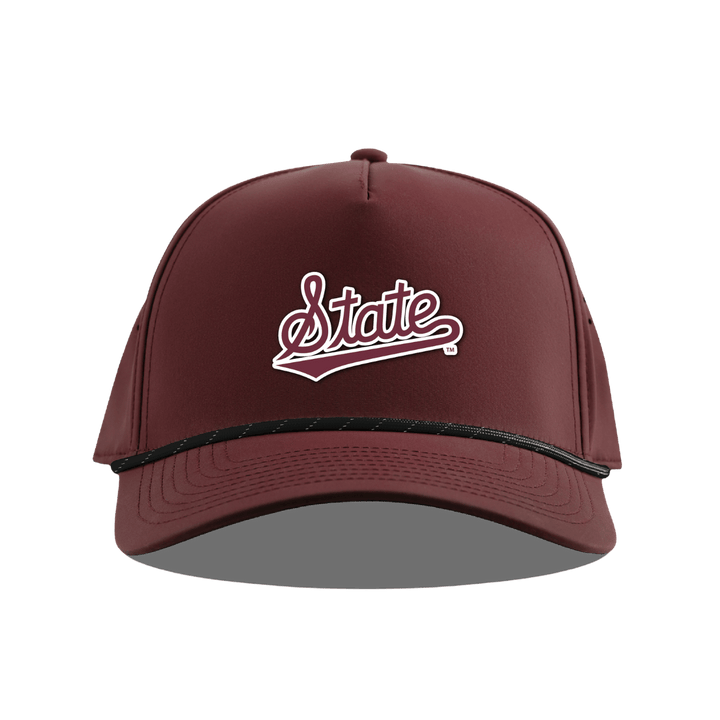 MSU Branded Bills State Script 5 Panel Rope Hat - Shop B - Unlimited - caps adjustable