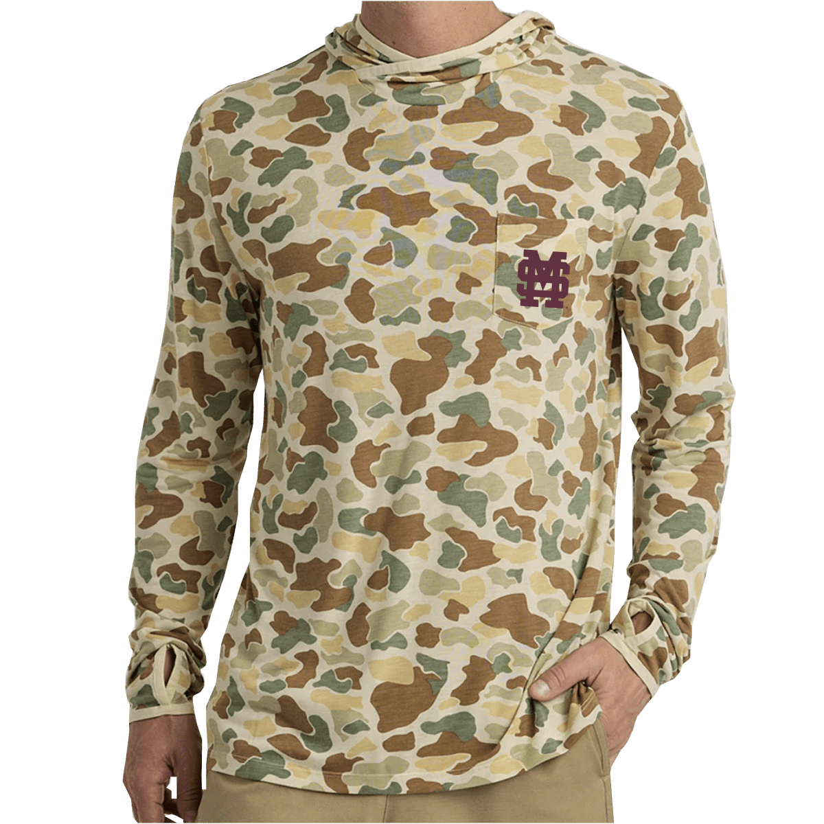MSU Free Fly Men's Bamboo Baseball Shade Hoodie - Game Day Apparel - men outerwear