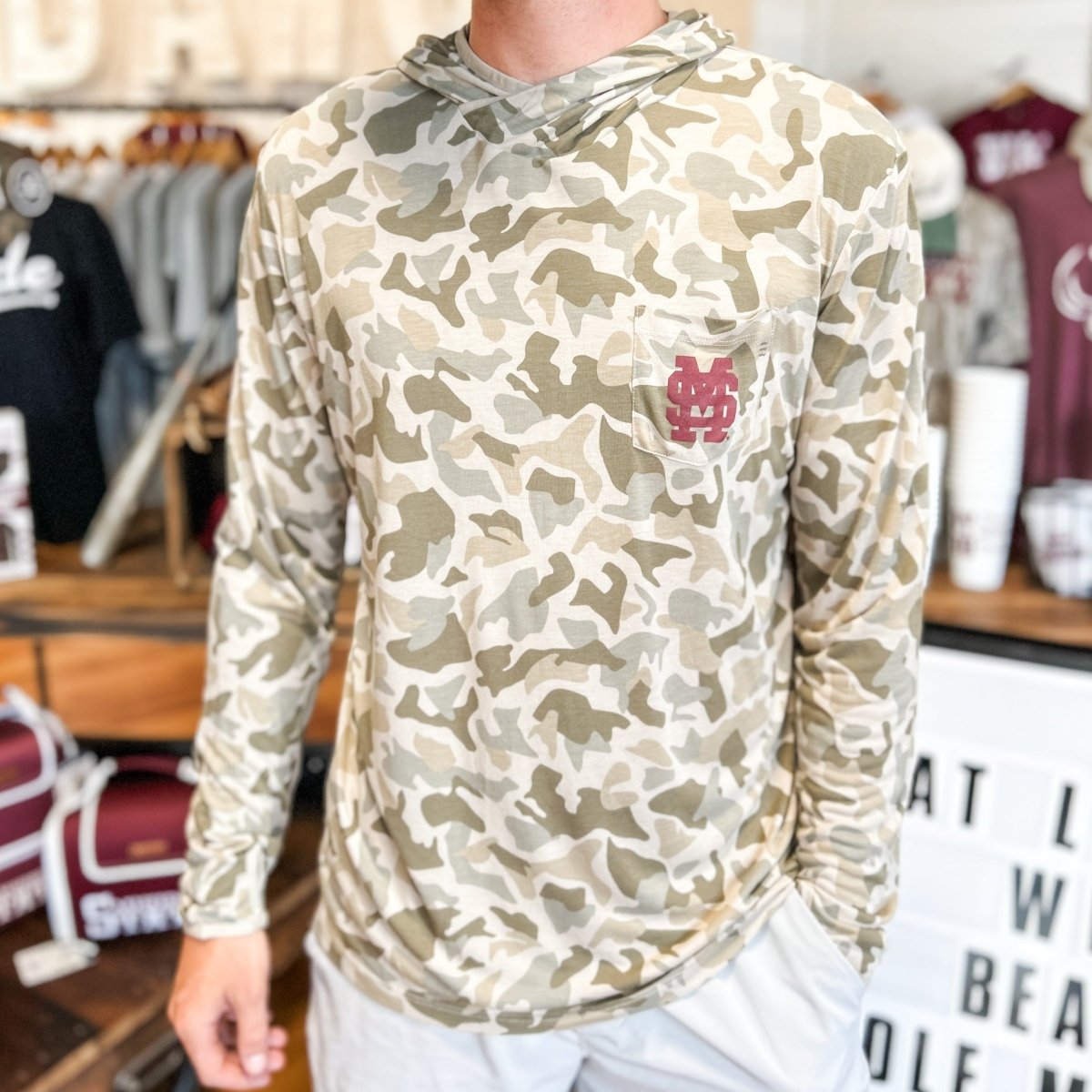 MSU Free Fly Men's Bamboo Lightweight Classic Logo Hoodie - Shop B - Unlimited - men outerwear