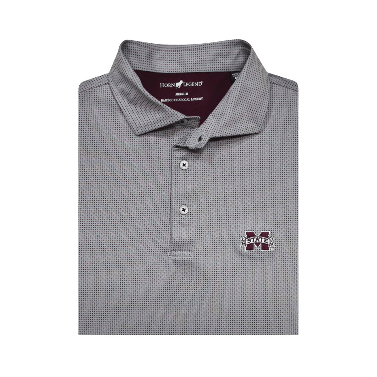 MSU Horn Legend Banner Logo Dot Polo - Shop B - Unlimited - men resort