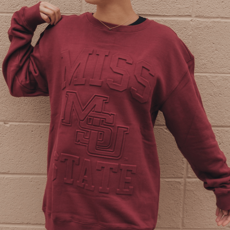 MSU Vintage Vault Embossed Sweatshirt - Shop B - Unlimited - men fleece
