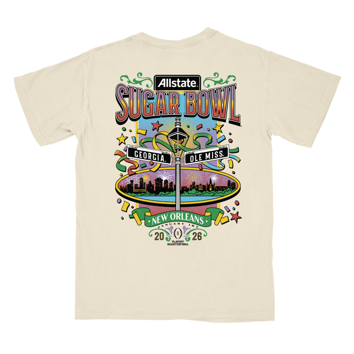 Ole Miss 2026 Allstate Sugar Bowl NOLA Adult T-Shirt - Shop B - Unlimited -