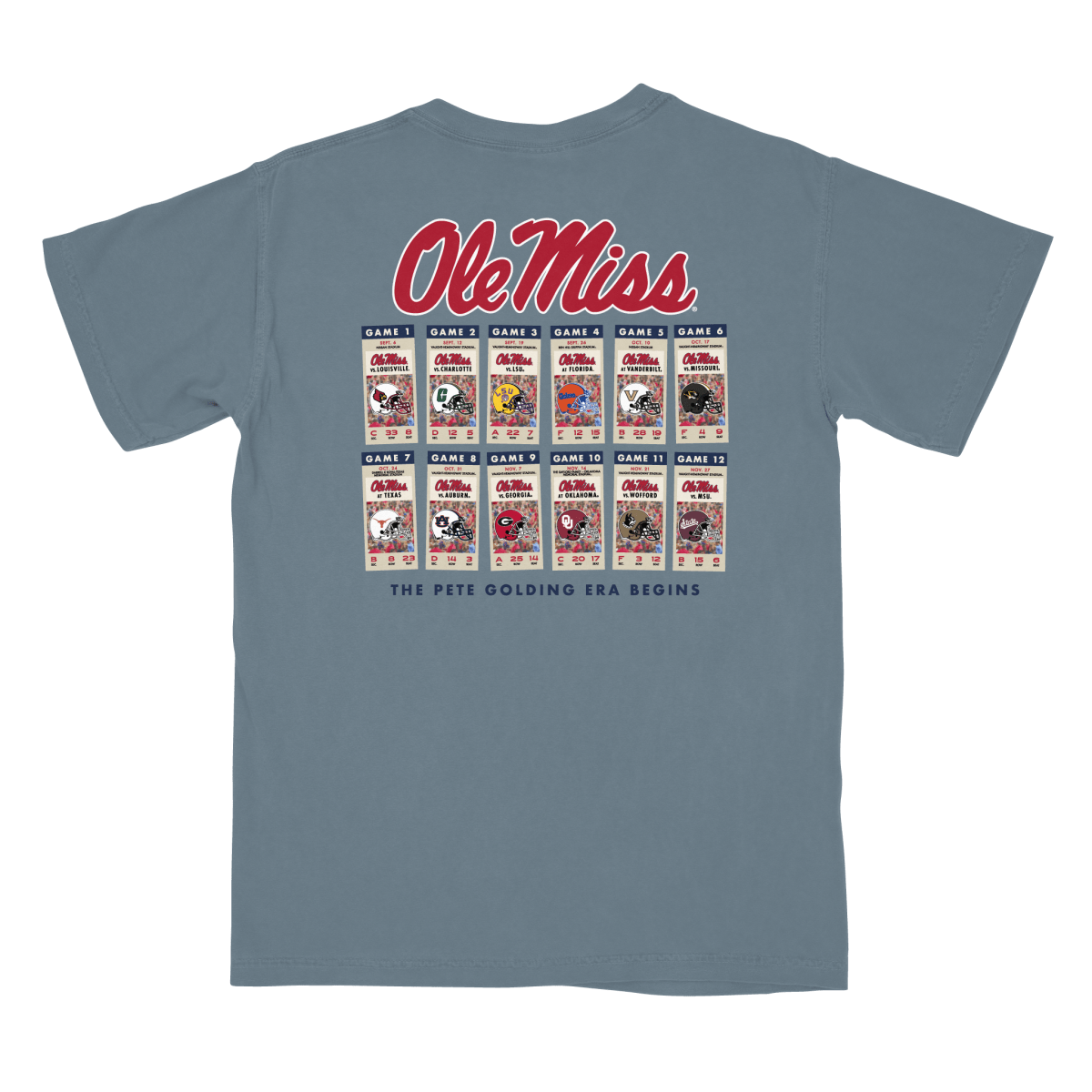 Ole Miss 2026 Football Schedule T-Shirt - Game Day Apparel - T-Shirts