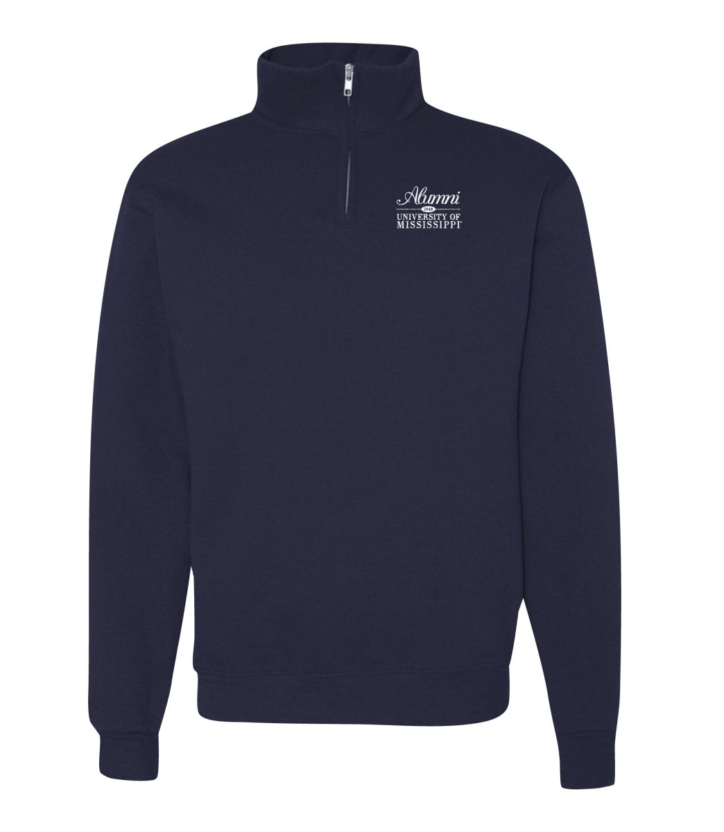 Ole Miss Alumni Embroidered 1/4 Zip Pullover - Shop B - Unlimited - men fleece