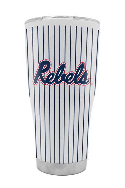 Ole Miss Baseball Script Pinstripe Tumbler - Shop B - Unlimited - novelty drinkware