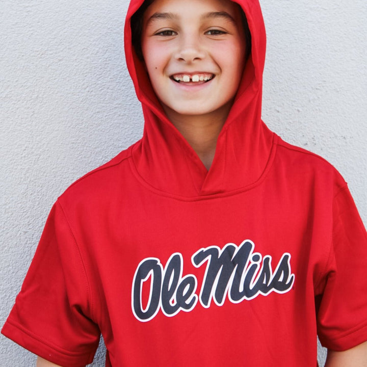 Ole Miss Baseball Youth Short Sleeve Hoodie - Shop B - Unlimited - youth toddler