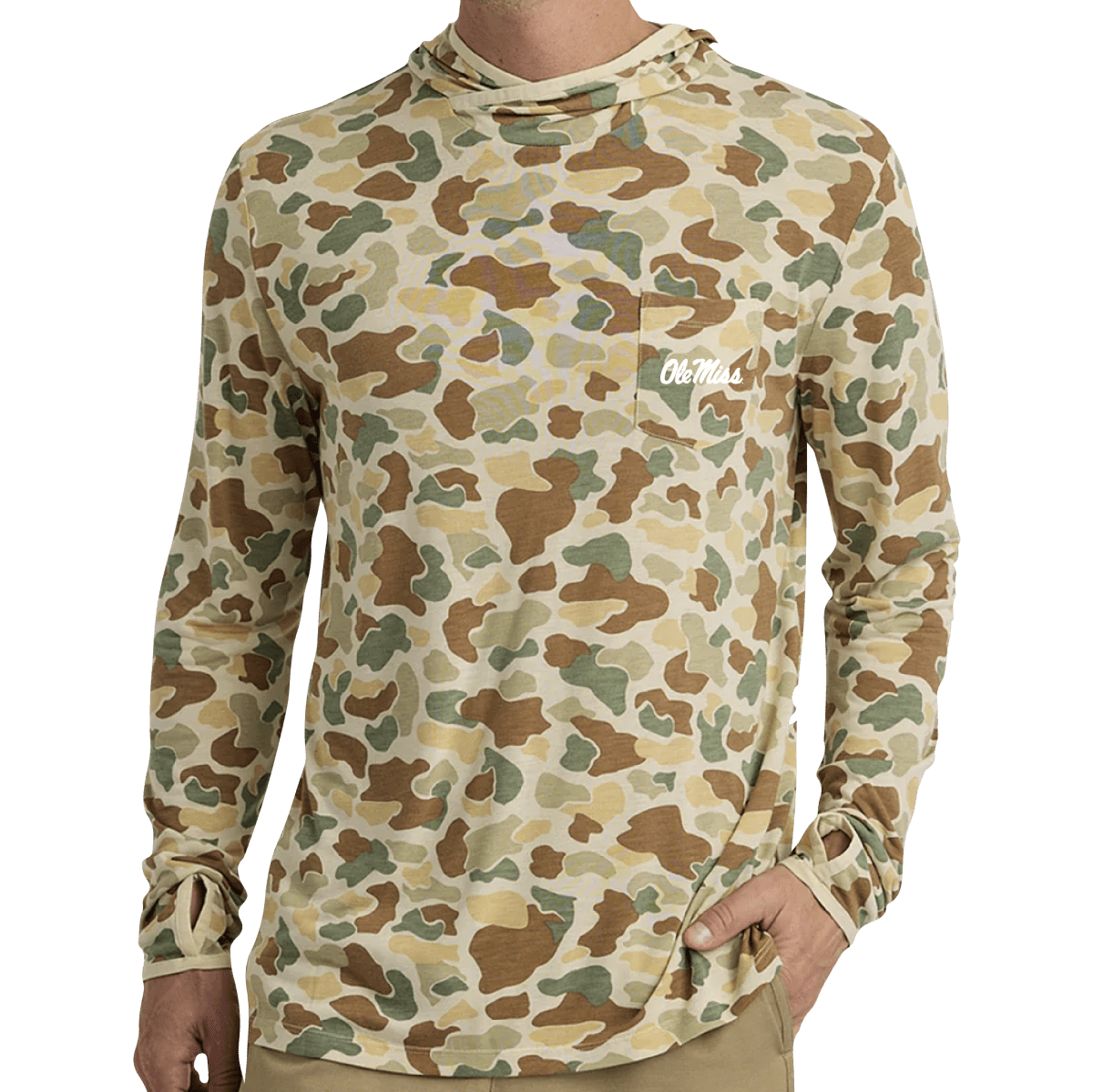 Ole Miss Free Fly Men's Bamboo Lightweight Hoodie - Shop B - Unlimited -