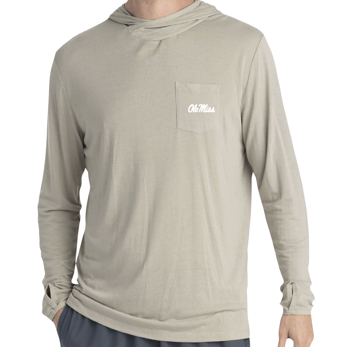 Ole Miss Free Fly Men's Bamboo Lightweight Hoodie - Shop B - Unlimited -