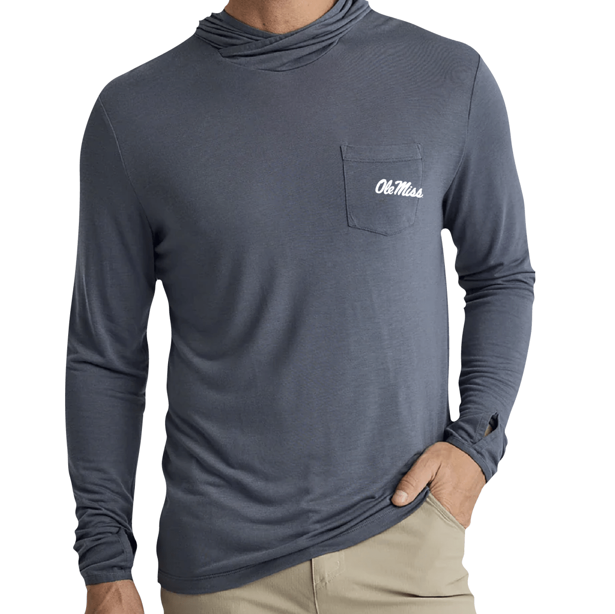 Ole Miss Free Fly Men's Bamboo Lightweight Hoodie - Shop B - Unlimited -