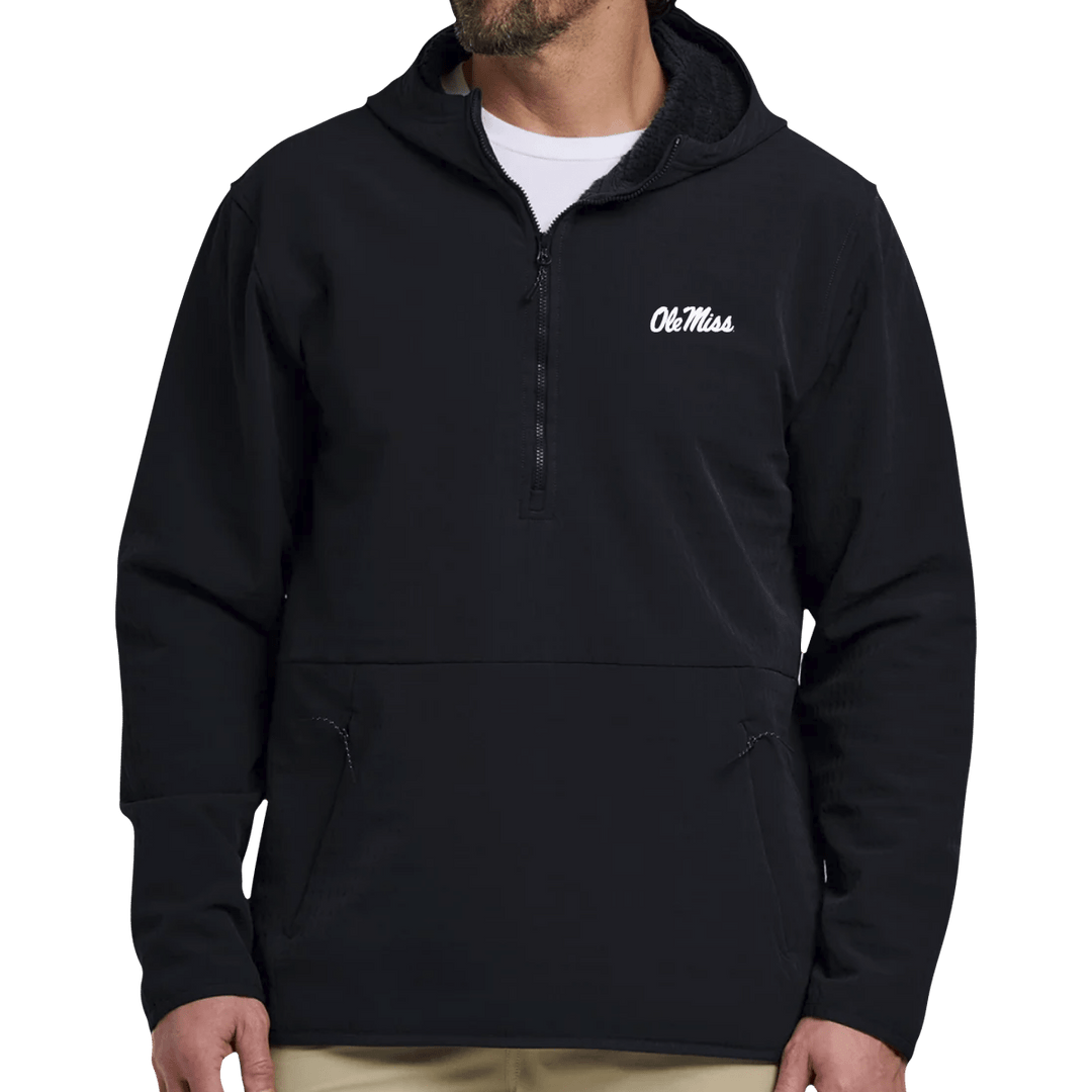 Ole Miss Free Fly Men's Gridback Fleece Anorak Hoodie - Shop B - Unlimited -