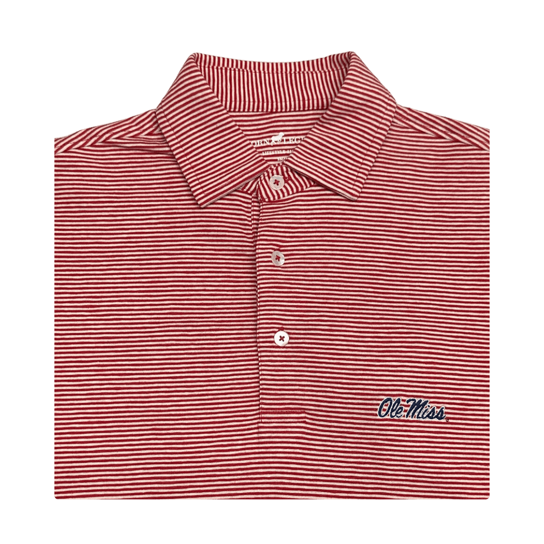 Ole Miss Horn Legend Mini Stripe Polo - Shop B - Unlimited - men resort