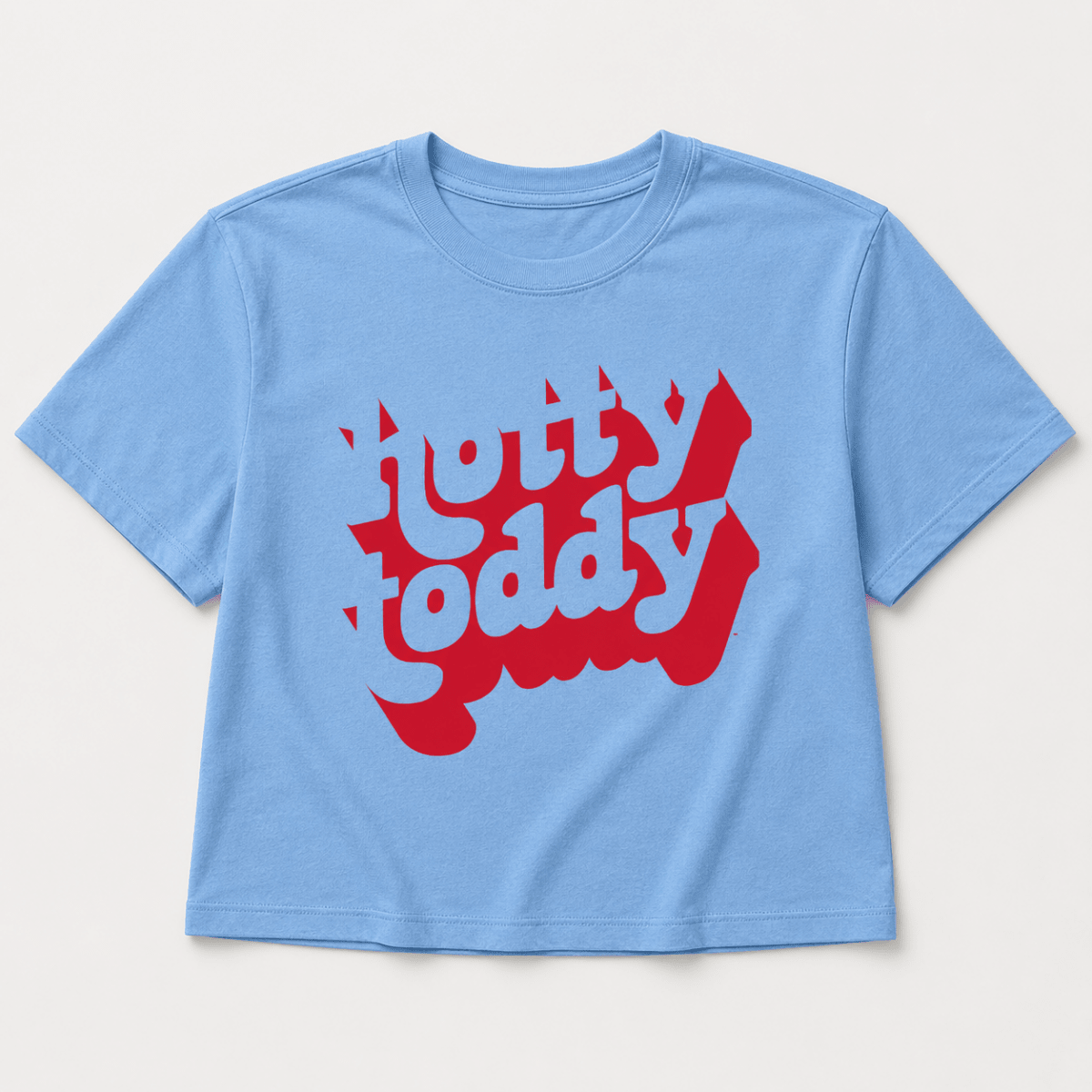 Ole Miss Hotty Toddy Bubble Text Boxy Crop T-Shirt - Game Day Apparel -