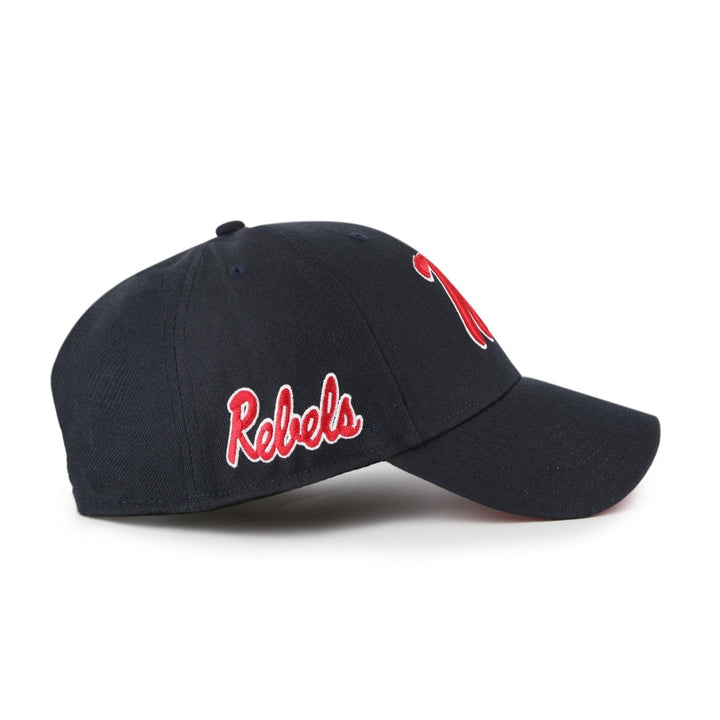 Ole Miss M Script Sure Shot Snapback 47 MVP Wool Hat - Shop B - Unlimited - caps adjustable
