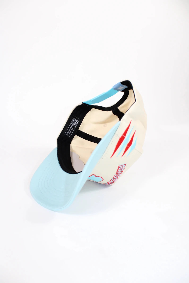 Ole Miss Mississippi Light Blue & Cream Hat - Game Day Apparel - Caps Adjustable