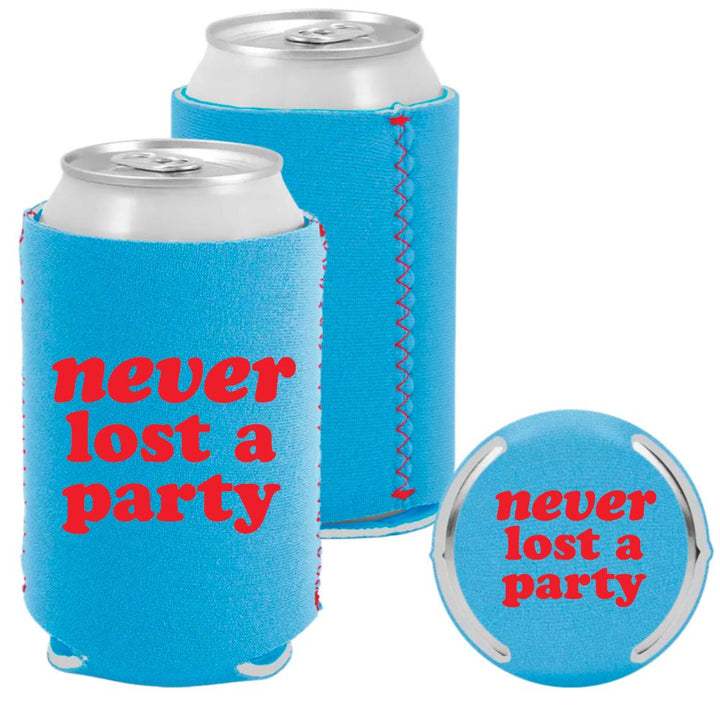 Ole Miss Never Lost A Party Neoprene Can Cooler - Shop B - Unlimited - novelty drinkware