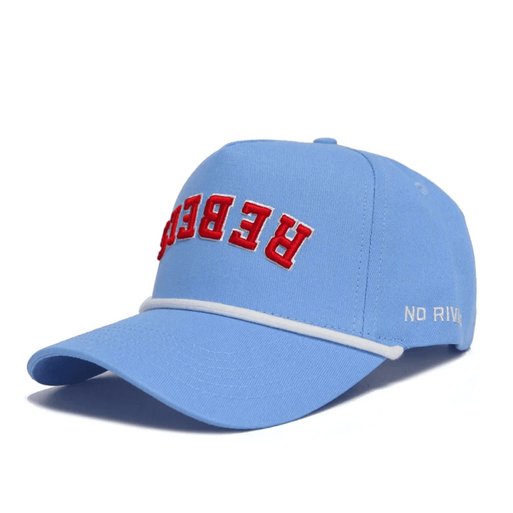 Ole Miss No Rivals Upside Down REBELS Powder Blue Hat - Shop B - Unlimited - caps adjustable