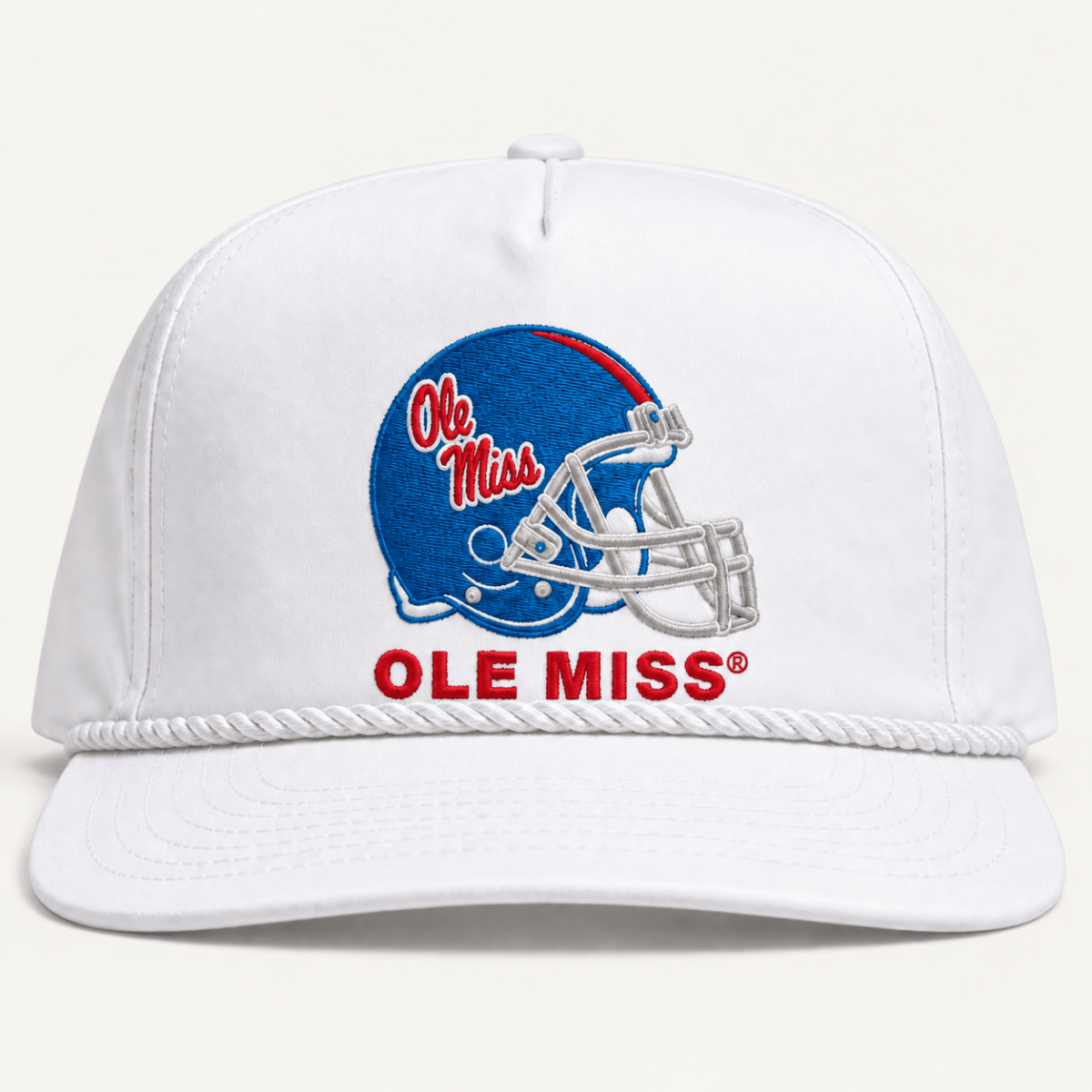 Ole Miss Powder Blue Football Helmet Cap - Game Day Apparel - Caps Adjustable