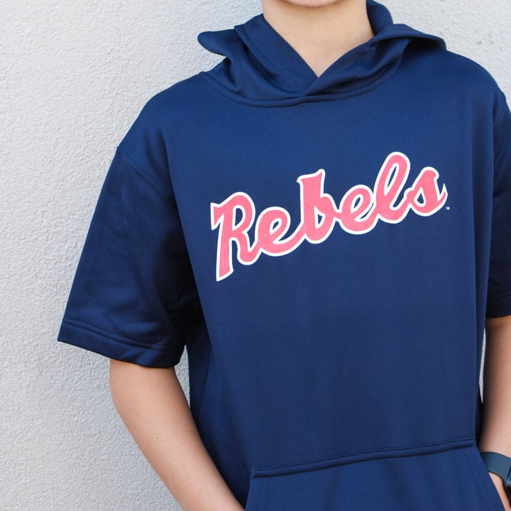 Ole Miss Rebels Baseball Youth Short Sleeve Hoodie - Shop B - Unlimited - youth toddler