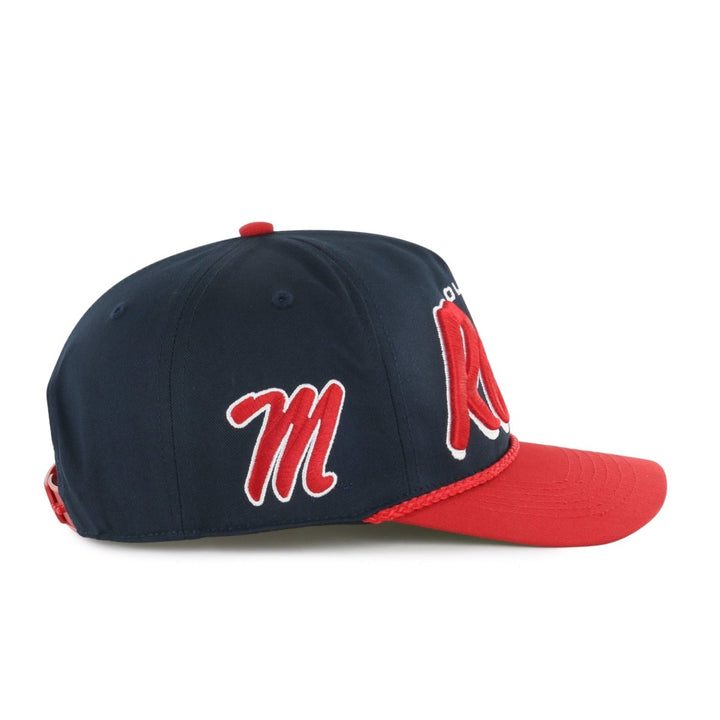 Ole Miss Rebels Navy Drop Shadow Rope 47 Brand Hitch Cap - Shop B - Unlimited - caps adjustable
