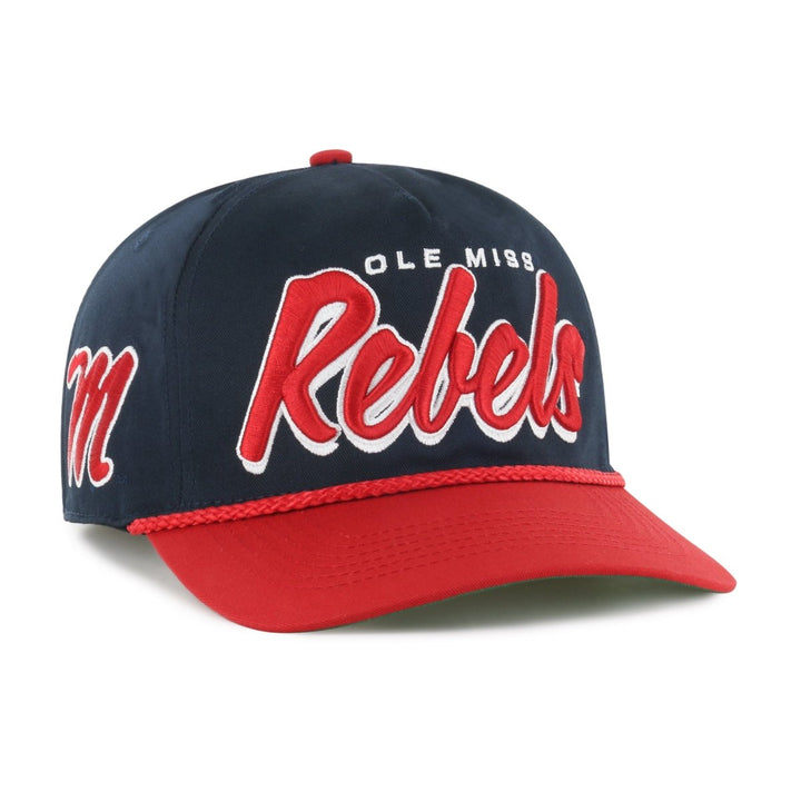 Ole Miss Rebels Navy Drop Shadow Rope 47 Brand Hitch Cap - Shop B - Unlimited - caps adjustable