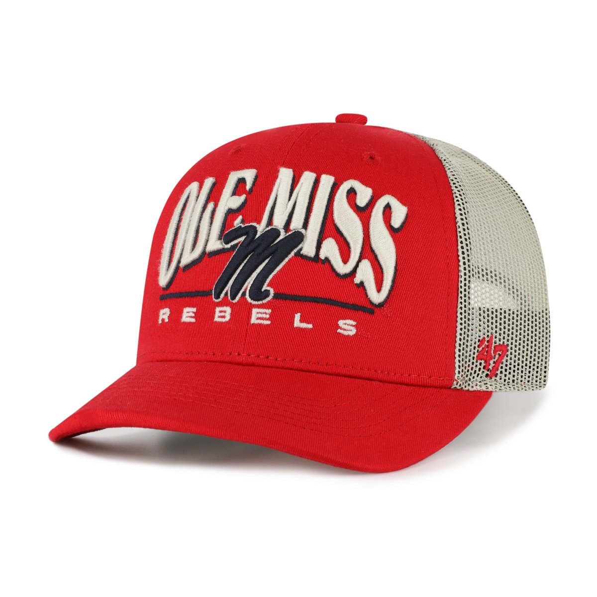 Ole Miss Rebels Red Arid 47 Brand Trucker Hat - Shop B - Unlimited -
