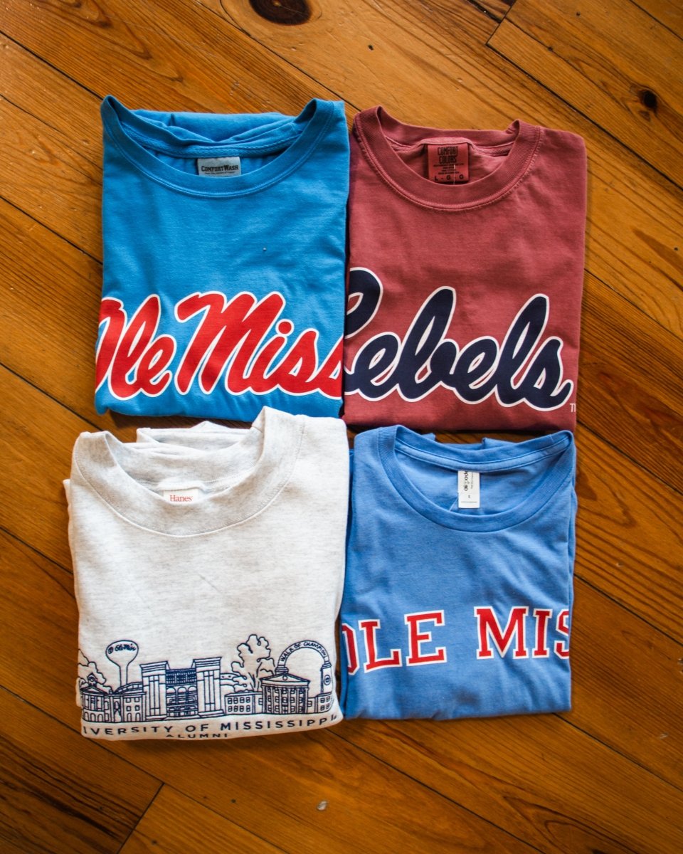 Ole Miss Rebels Script Adult T-Shirt - Shop B - Unlimited -