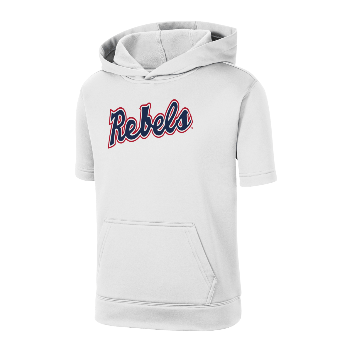 Ole Miss Rebels Script Baseball Youth Short Sleeve Hoodie - Shop B - Unlimited - youth toddler