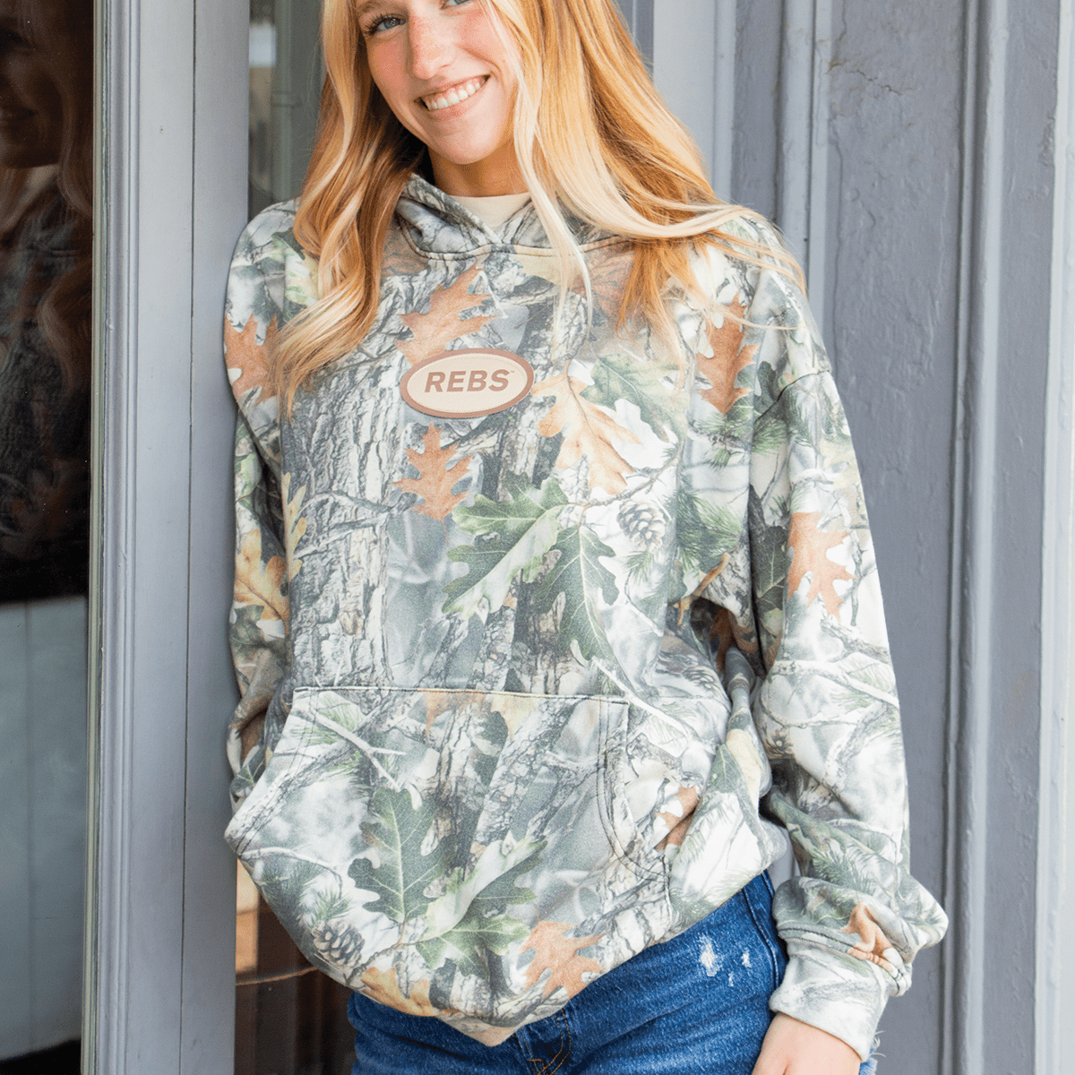 Ole Miss REBS Cotton Collective Vintage Wood Camo Special Hoodie - Game Day Apparel -